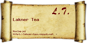 Lakner Tea névjegykártya